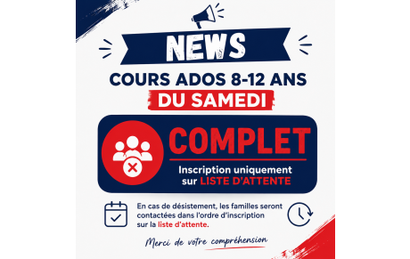 Inscriptions 2026-2027